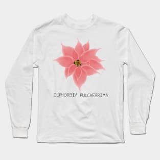 Pink Poinsetta Genus Print Long Sleeve T-Shirt